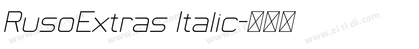RusoExtras Italic字体转换